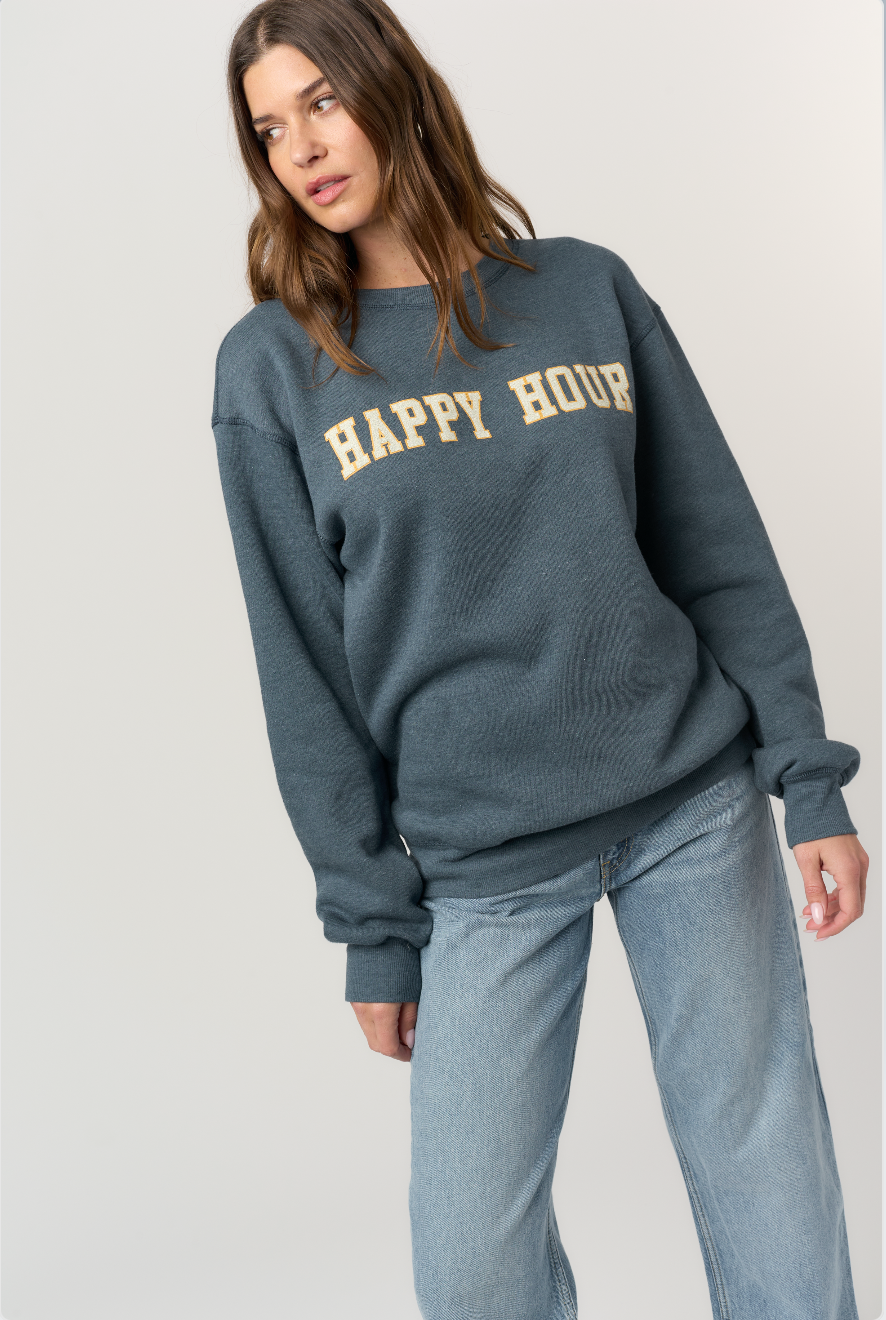PROJECT SOCIAL T Happy Hour/Hungover Reversible Sweatshirt