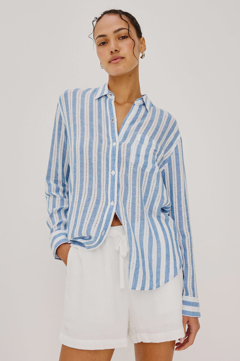 Rails Charli Button Down in Atlantis Stripe
