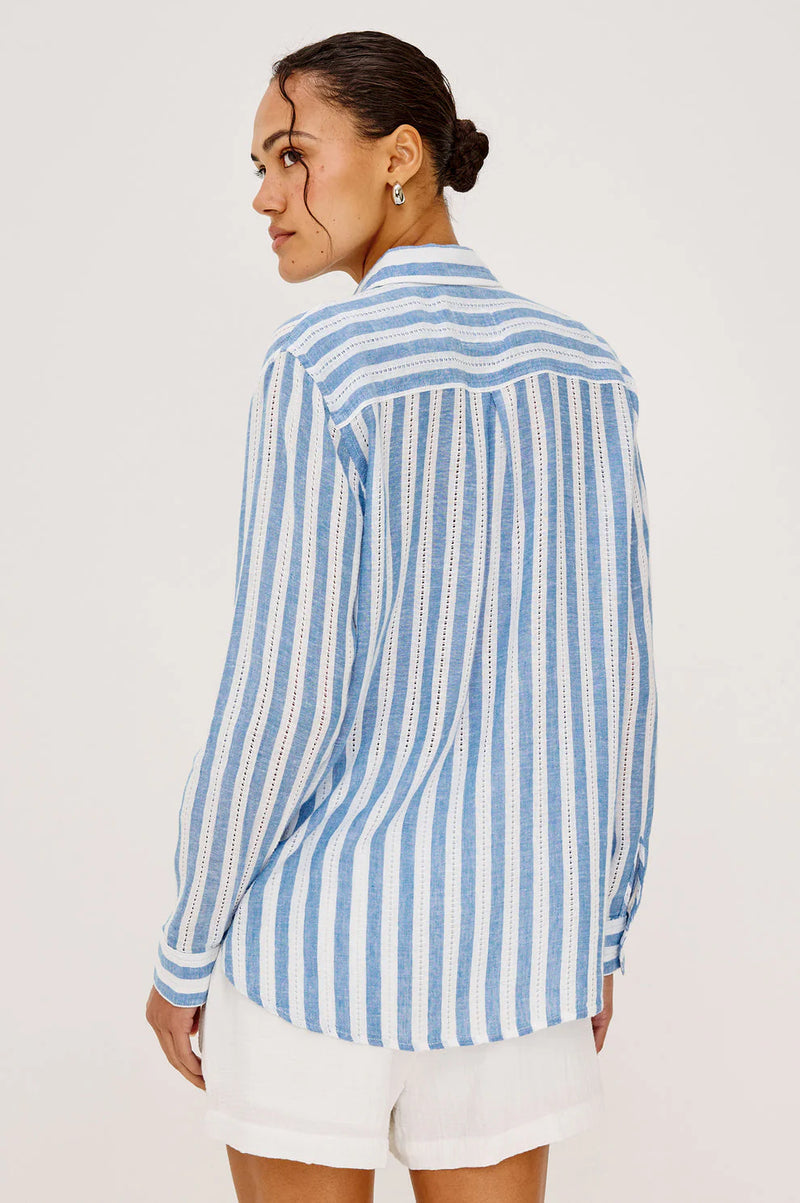 Rails Charli Button Down in Atlantis Stripe