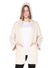 Room 34 Hooded Cable Open Cardigan Cream