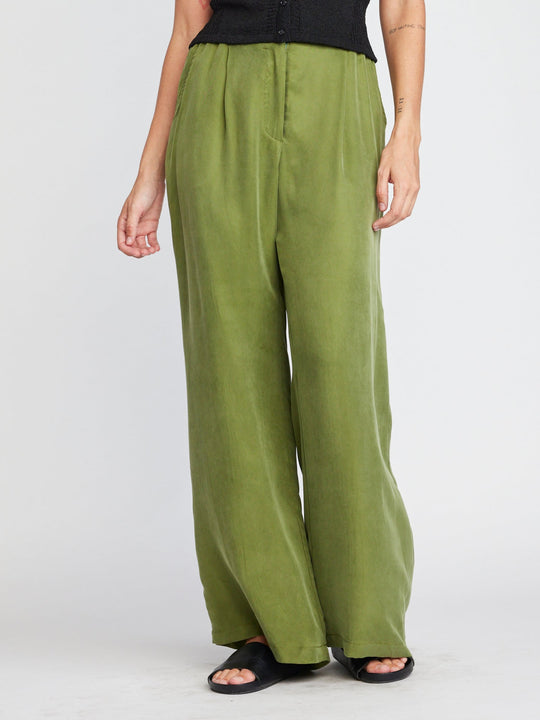 Self Contrast Caroline Pants in Kelp