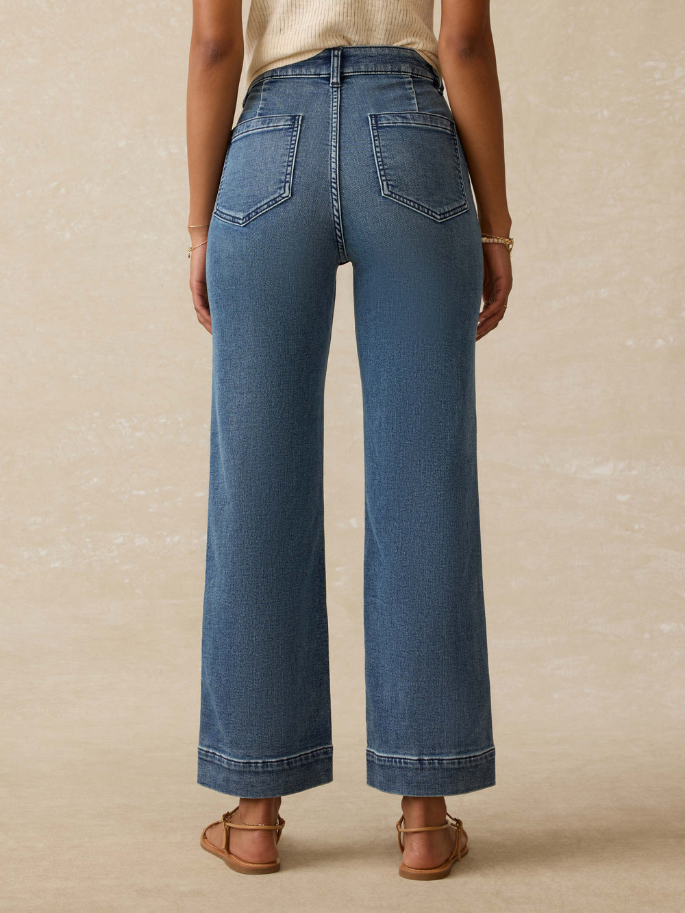 Faherty Stretch Terry Patch Pocket Ankle Pant in Riverton