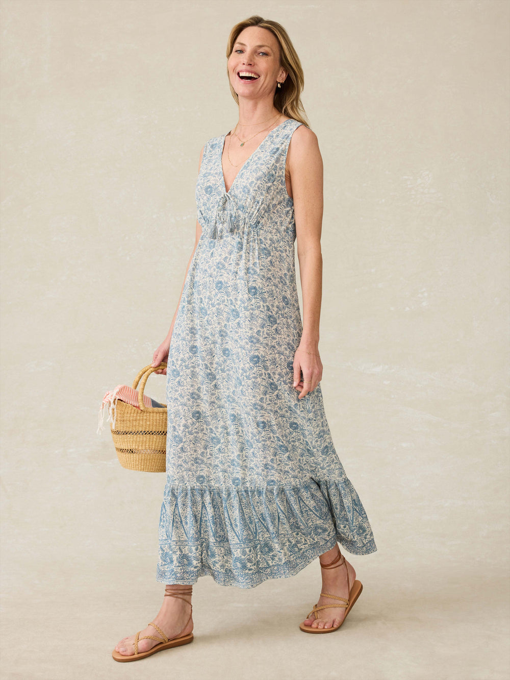 Faherty Eden Dress in UWF