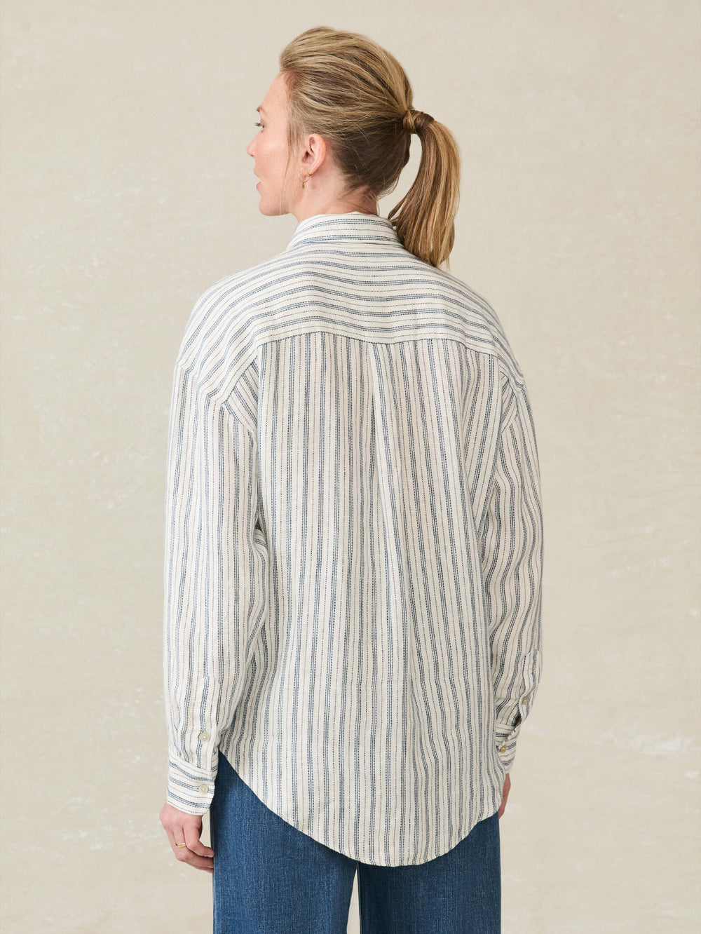 Faherty Santa Cruz Linen Relaxed Shirt in ODE