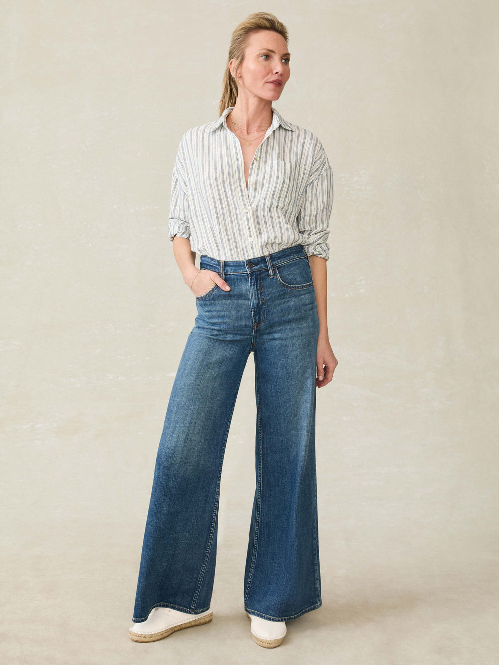 Faherty Santa Cruz Linen Relaxed Shirt in ODE