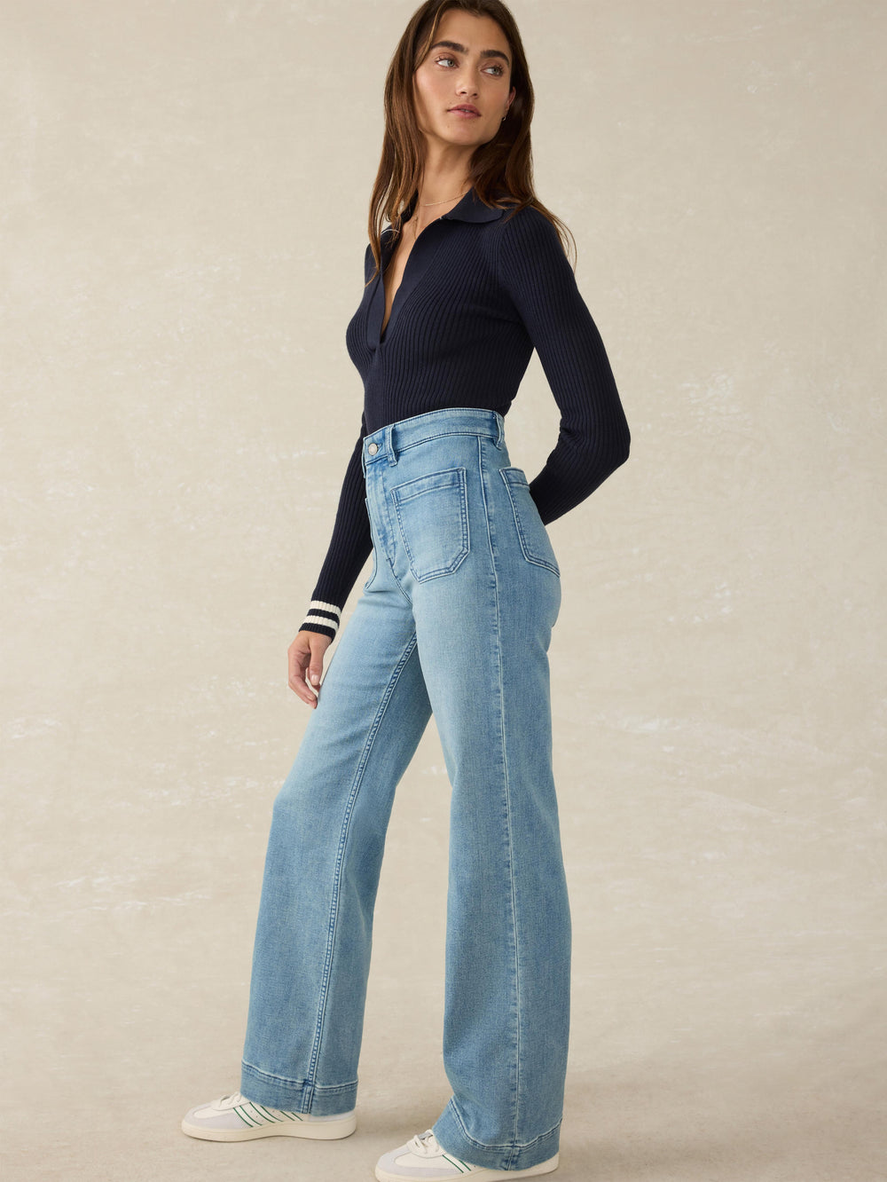 Faherty Stretch Terry Patch Pocket Pant in Eastern Shore Wash