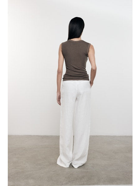 Enza Costa Silk Knit Sleeveless Crew