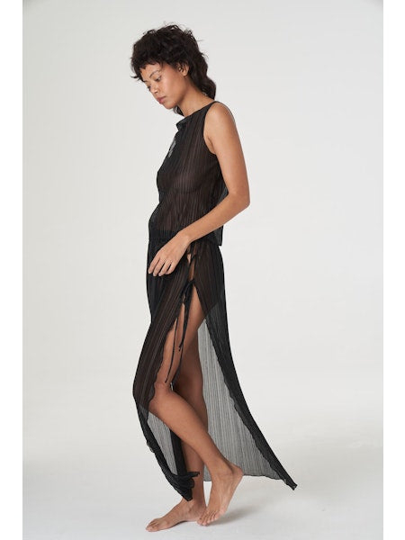 Find Me Now  Light Lurex Boat Neck Tank Top