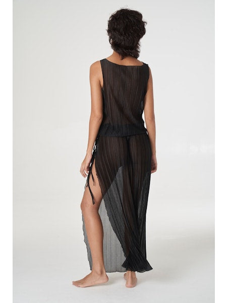 Find Me Now  Light Lurex Boat Neck Tank Top