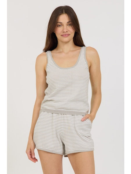 Stitches &amp; Stripes Stetson Striped Tank Dove Combo