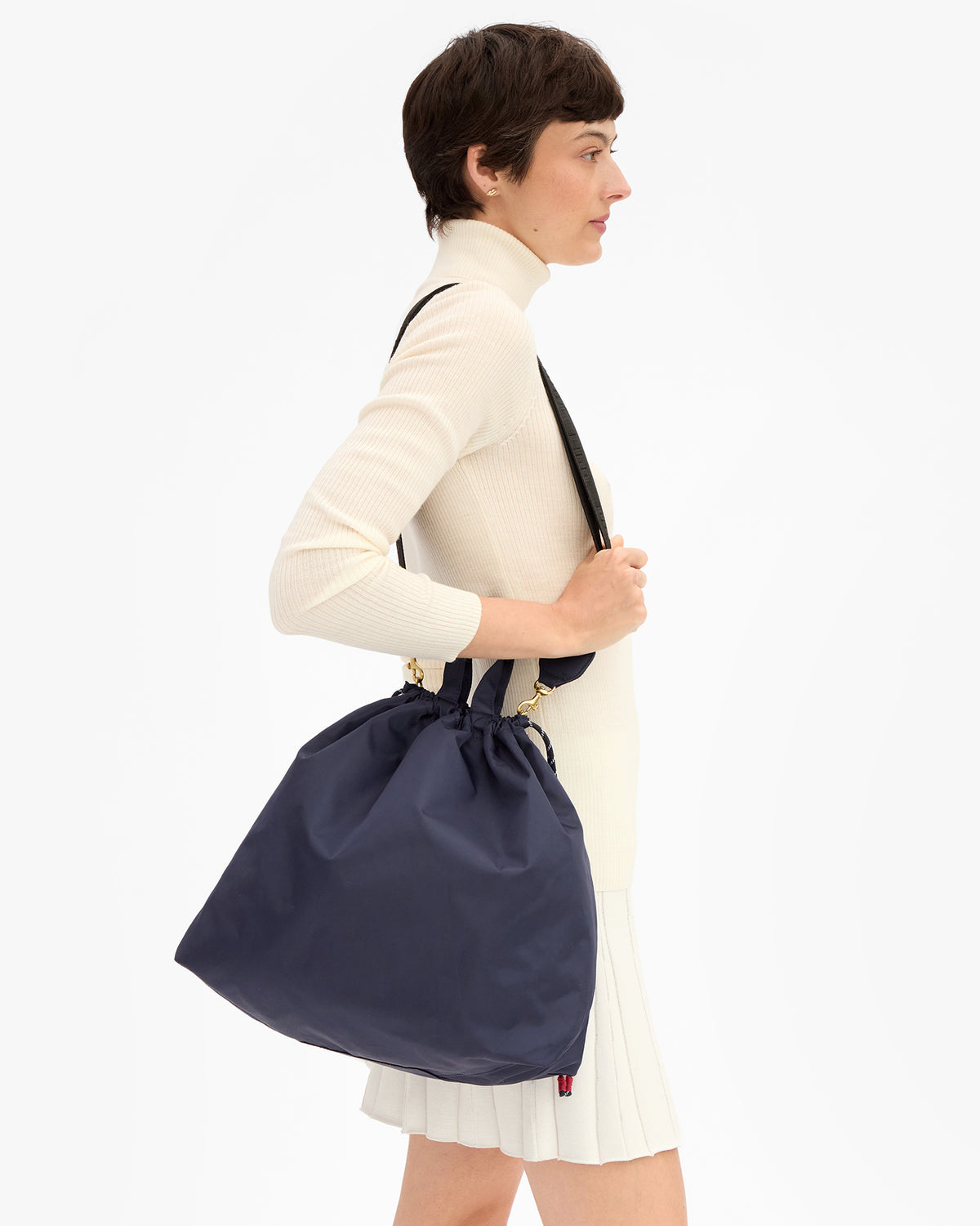 Clare V. Sac Tout Back Pack - Recycled Nylon Twill in Navy