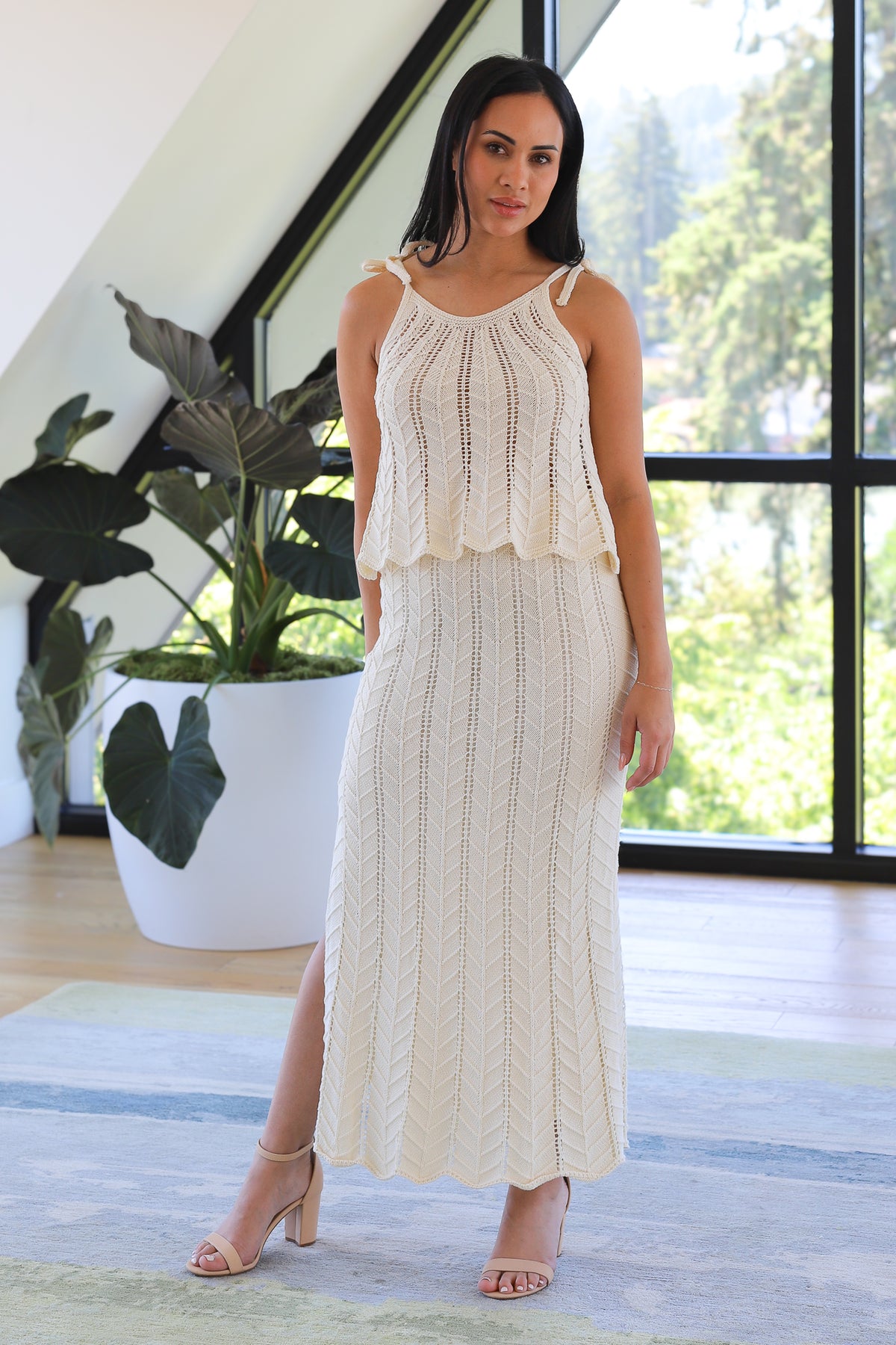 Sadie &amp; Sage Baby Chevron Knit Maxi Skirt w/ Lining