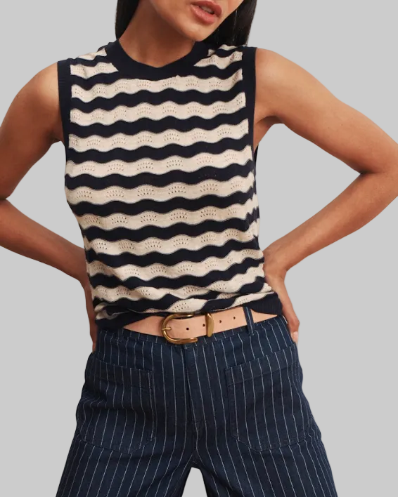 Sanctuary Everyday Chevron Knit Shell