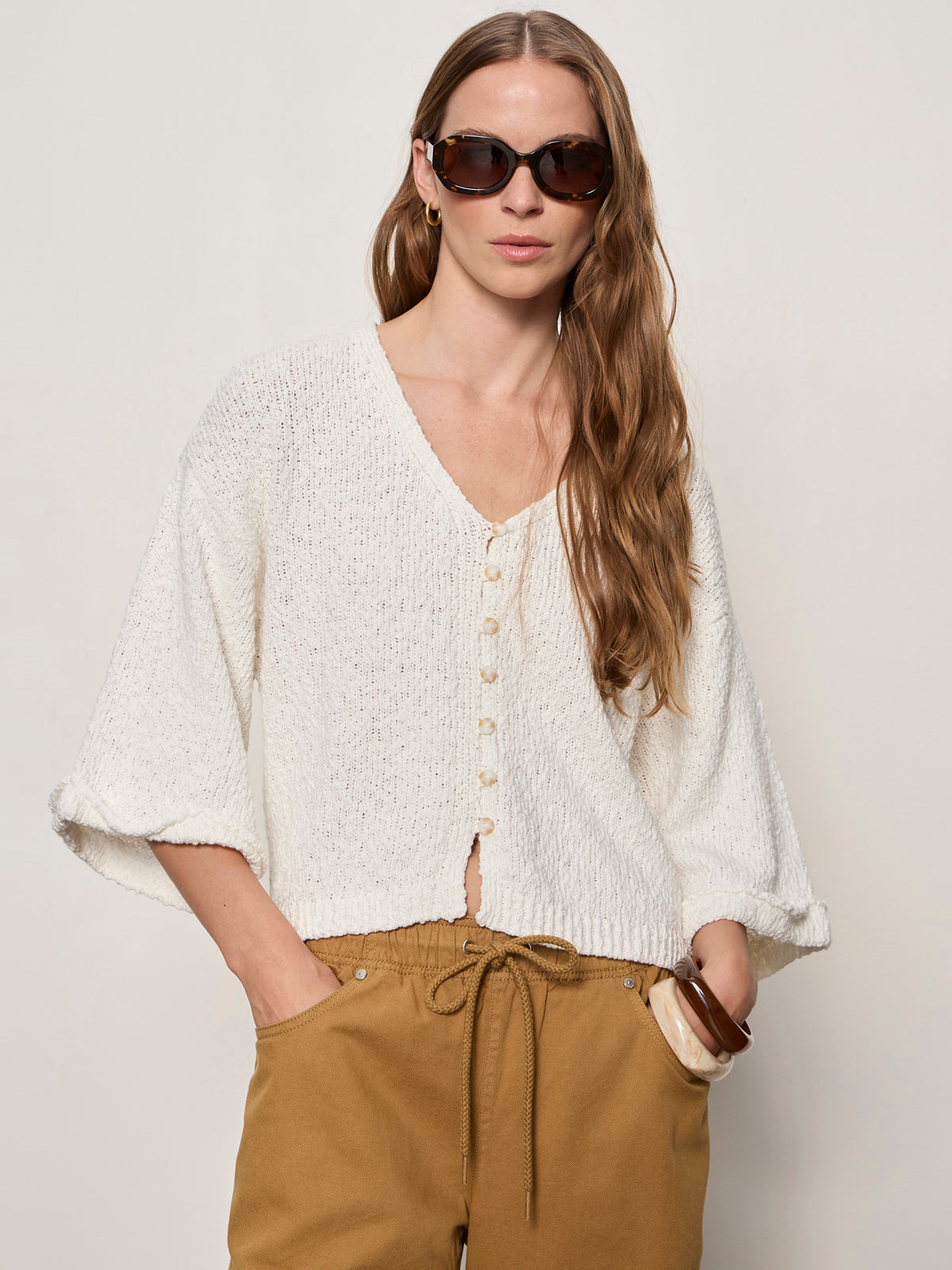 Sanctuary I'm Yours Button Front Sweater