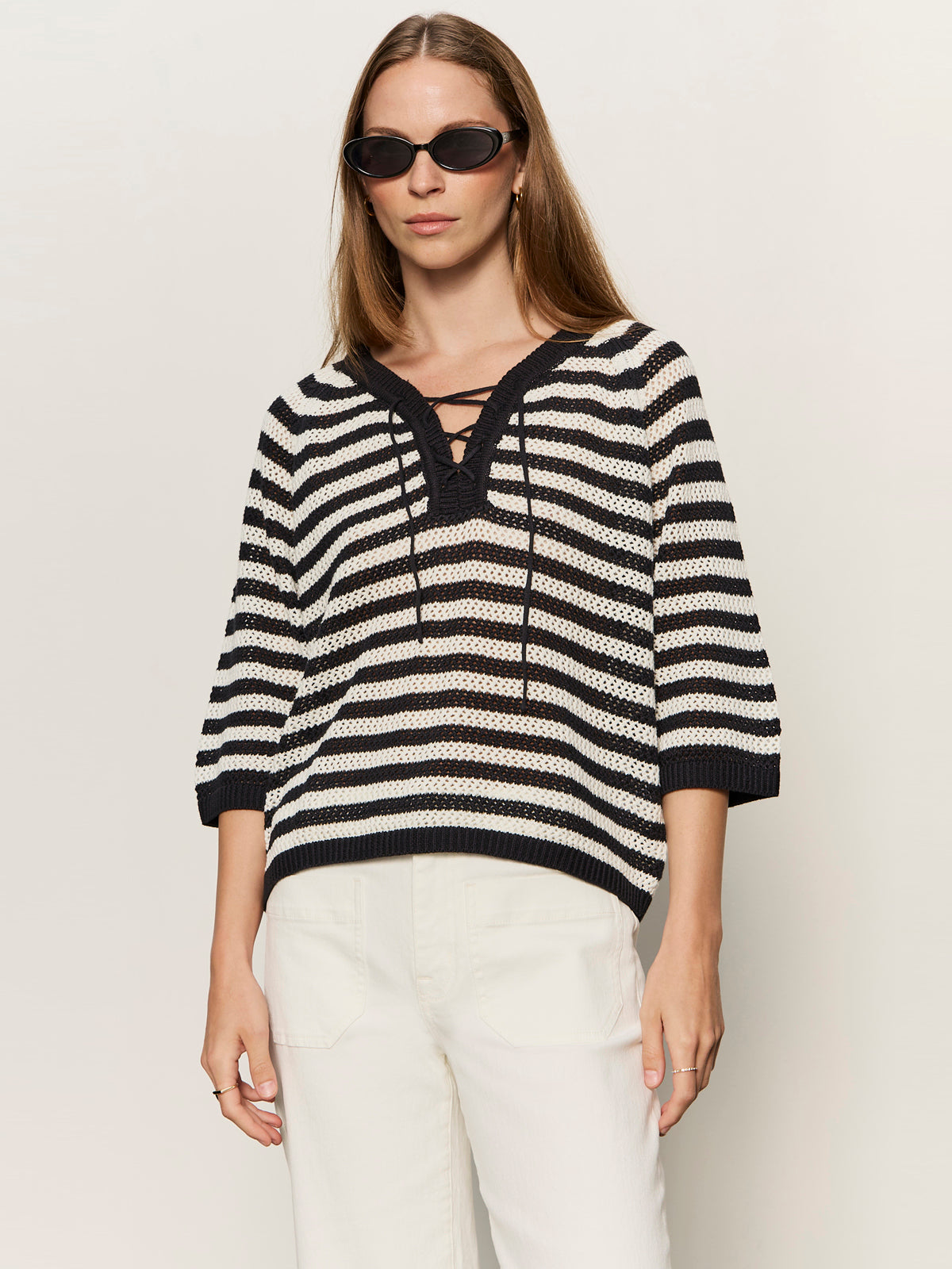 Sanctuary Lace Up Sweater Tee