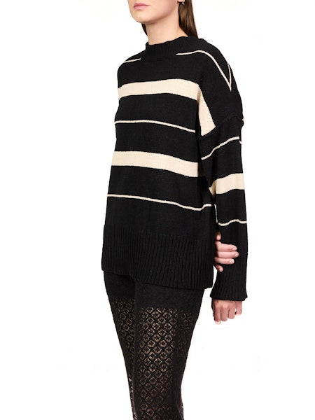 Sanctuary Modern Stripe Tunic Black Almond Stripe
