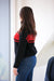 Sanctuary Stay Cozy Sweater Black Red