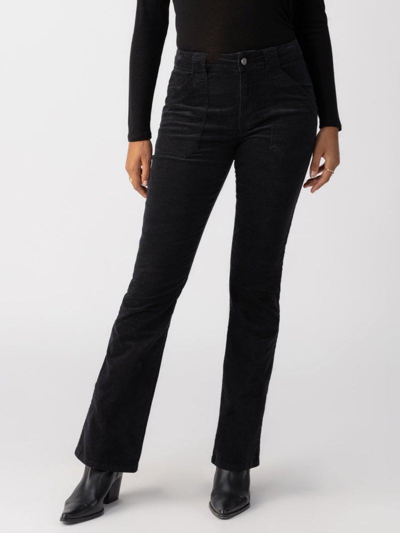 Sanctuary Velveteen Hayden Bootcut Black