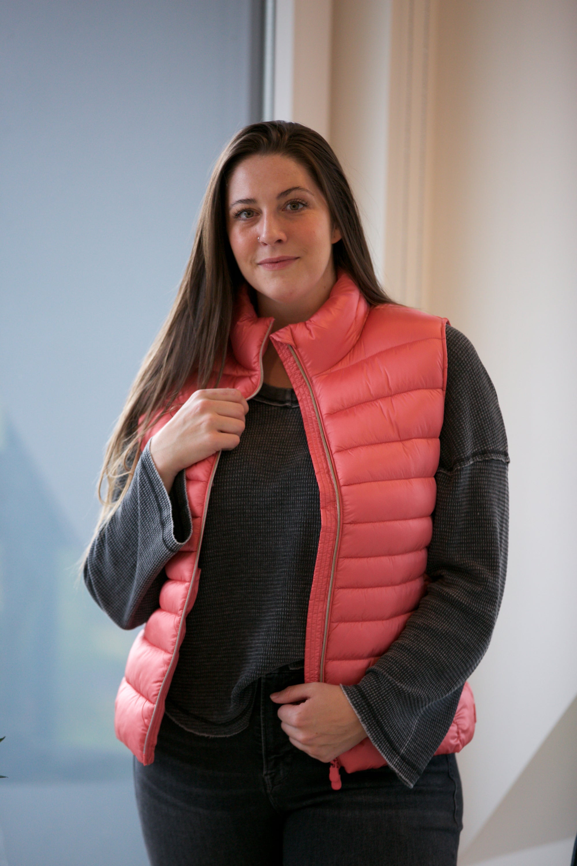 Save The Duck Lynn Vest in Bloom Pink