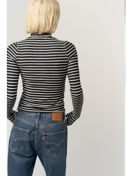 PROJECT SOCIAL T Lispon Striped LS Turtleneck