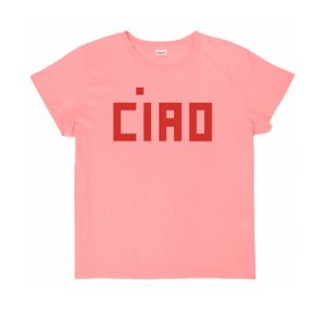 Clare V. Classic Tee Cotton/Linen Block CIAO Petal