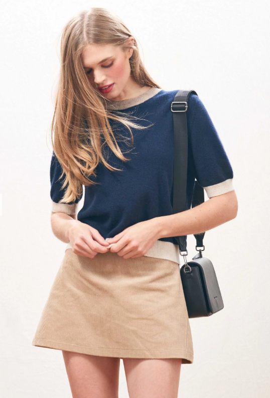 Jumper 1234 Many Contrast T-Shirt Navy