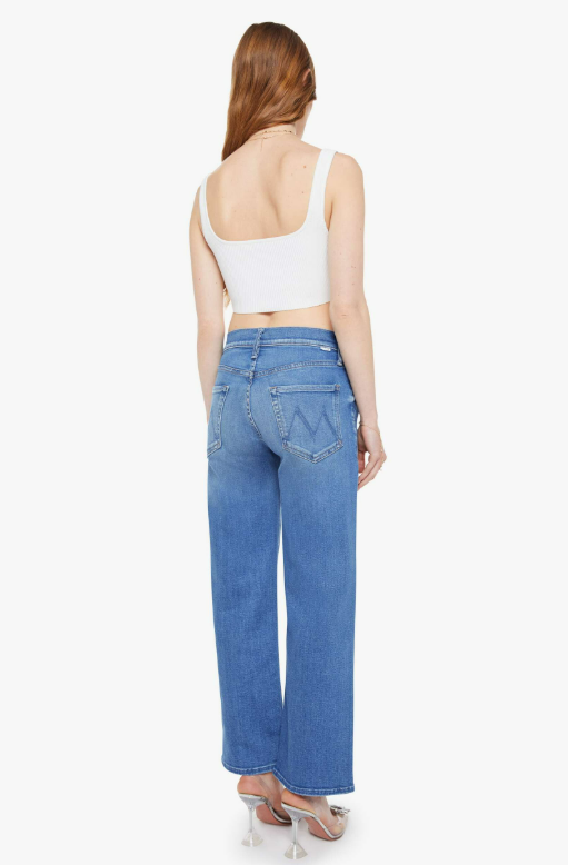 Mother Mid Rise Rambler Zip Ankle in Piece By Piece