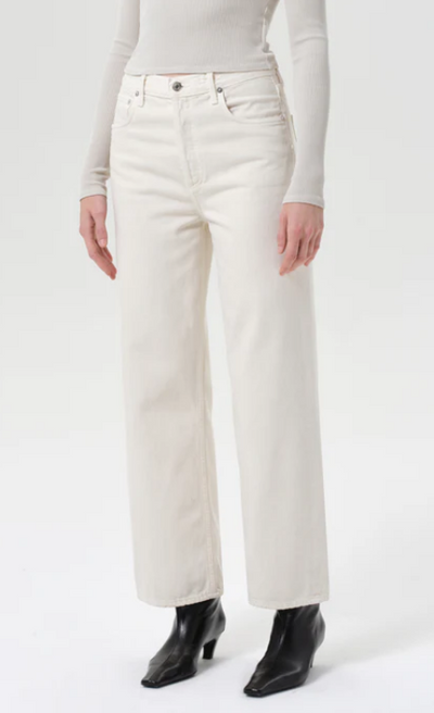 AGOLDE Ren High Rise Wide Leg in Brown Rice