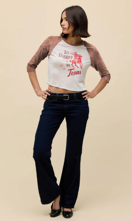 DAYDREAMER  Its Bigger In Texas Burnout Raglan Tee