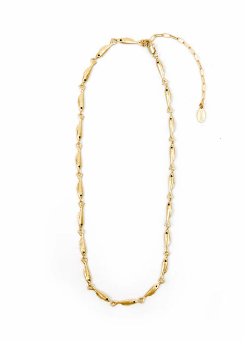Clare V.  Sardine Link Necklace - 16"