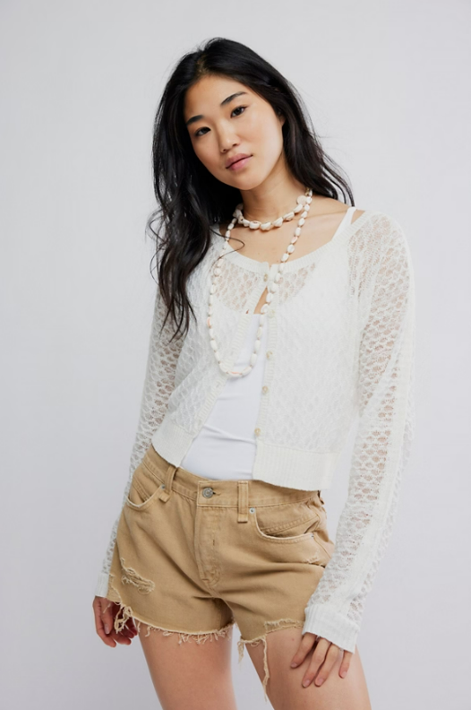 Free People Maris Fine Gauge Cardi
