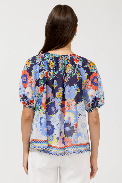Johnny Was Collection Avah Button Down Shirt in Tiana