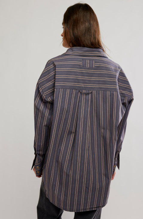 Free People Freddie Striped Shirt