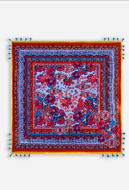 Johnny Was Collection Velvet Burnout Scarf in Emanuela