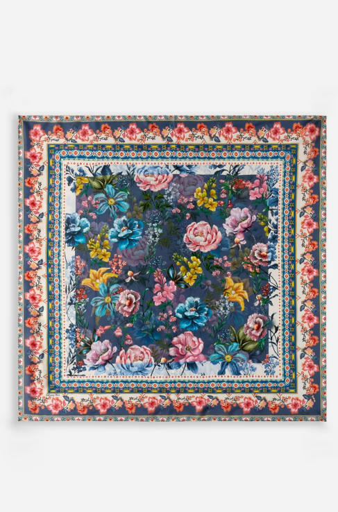 Johnny Was Collection Silk Scarf w/ No Tassel in Margery