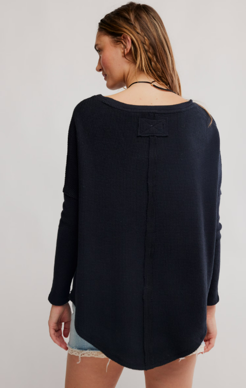 Free People Latte Blues Thermal Solid