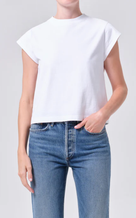 AGOLDE Bryce Cap Sleeve Tee