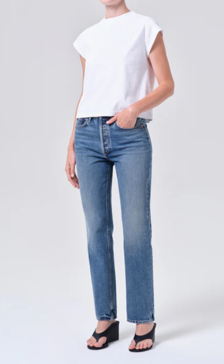 AGOLDE Bryce Cap Sleeve Tee