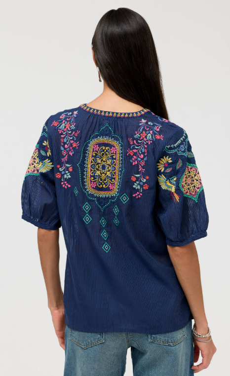 Johnny Was Collection Margot Short Sleeve Blouse