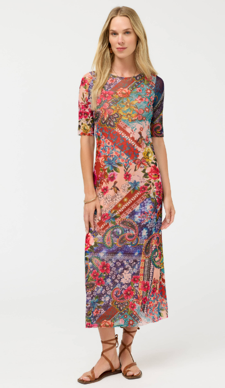 Johnny Was Collection Astrid Mesh Midi Dress