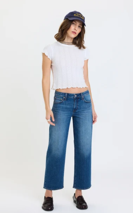Daze Denim Keeper Crop Low Rise Straight in Haze
