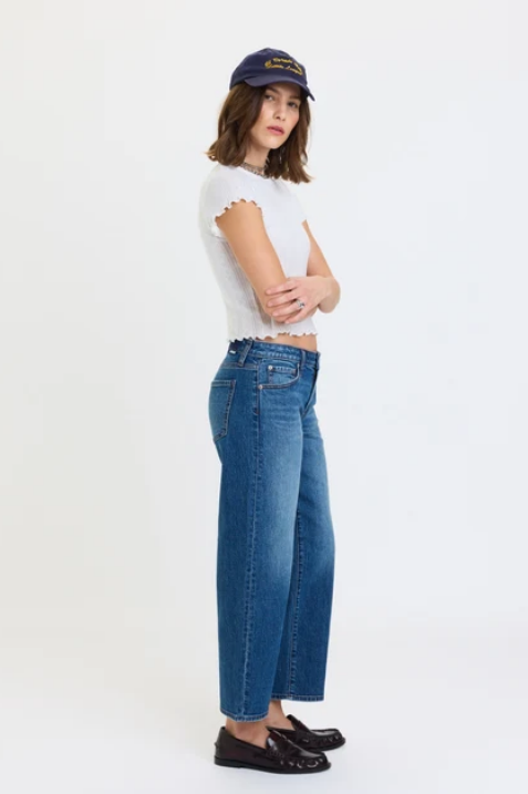 Daze Denim Keeper Crop Low Rise Straight in Haze