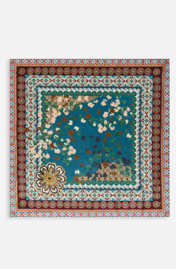 Johnny Was Collection Silk Scarf w/ No Tassel in Descanso