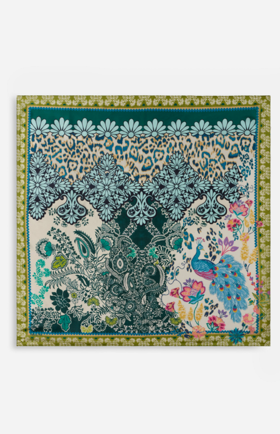 Johnny Was Collection Silk Scarf w/ No Tassel in Clyde