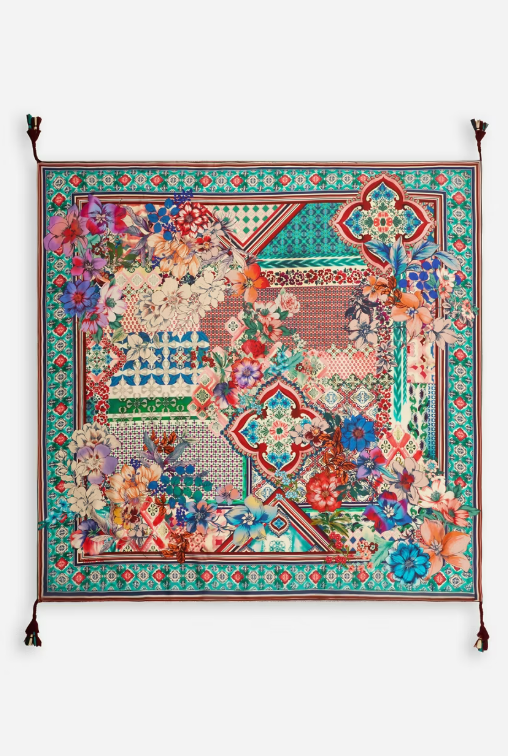 Johnny Was Collection Silk Scarf in Lorette
