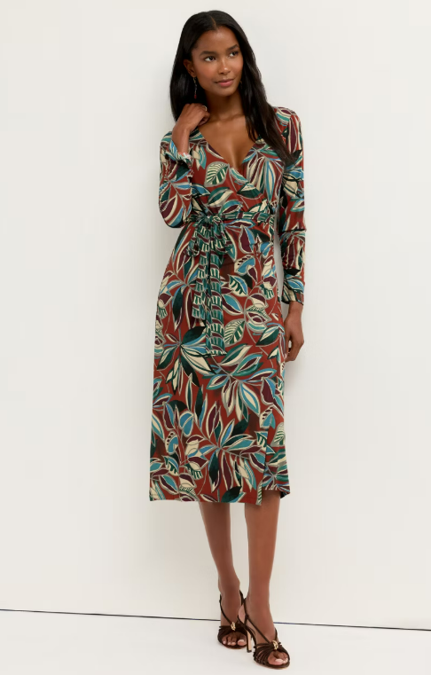 Johnny Was Collection The Janie Favorite Ruched Sleeve Wrap Dress