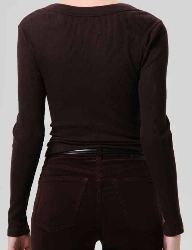 Citizens of Humanity Varra Henley in Chocolate