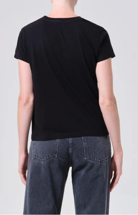 AGOLDE Long Line Adine Tee in Black