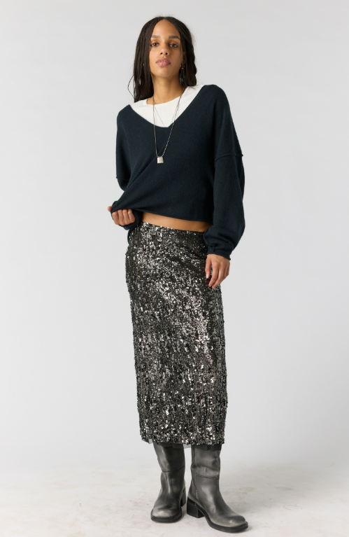 Free People See Me V-Neck Pullover