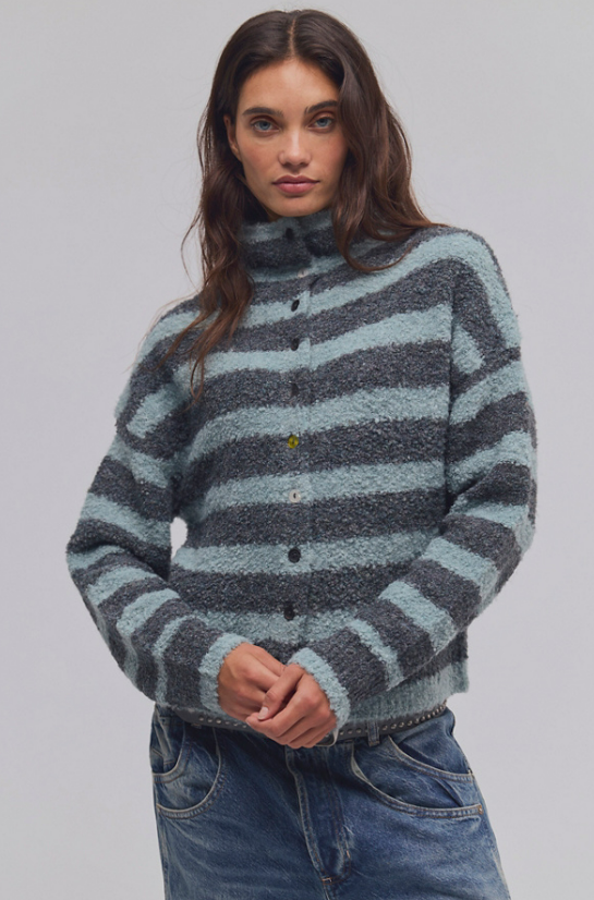 Free People WTF Button Collection Cardigan
